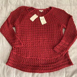Lucky Brand Sweater, Size Medium, Maroon